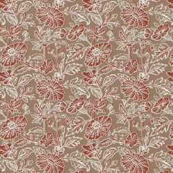 Printed Cotton KERAMI Café Au Lait / Tawny